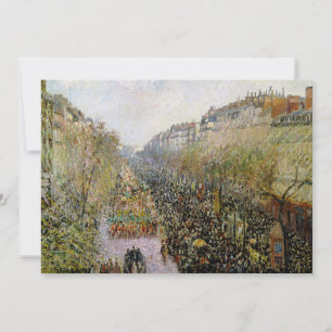 Pissarro - Boulevard Montmartre, Mardi Gras Dankeskarte