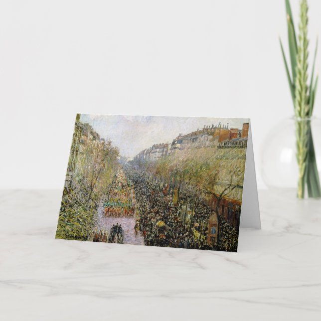 Pissarro - Boulevard Montmartre, Mardi Gras Karte (Vorderseite)