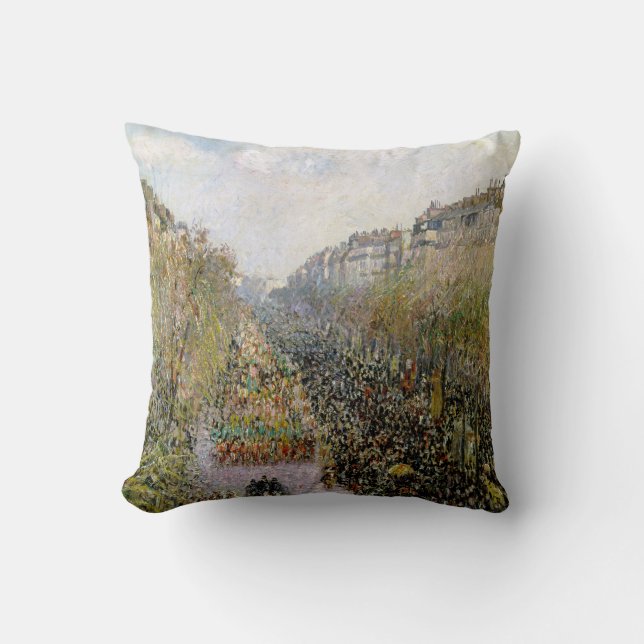 Pissarro - Boulevard Montmartre, Mardi Gras Kissen (Vorderseite)