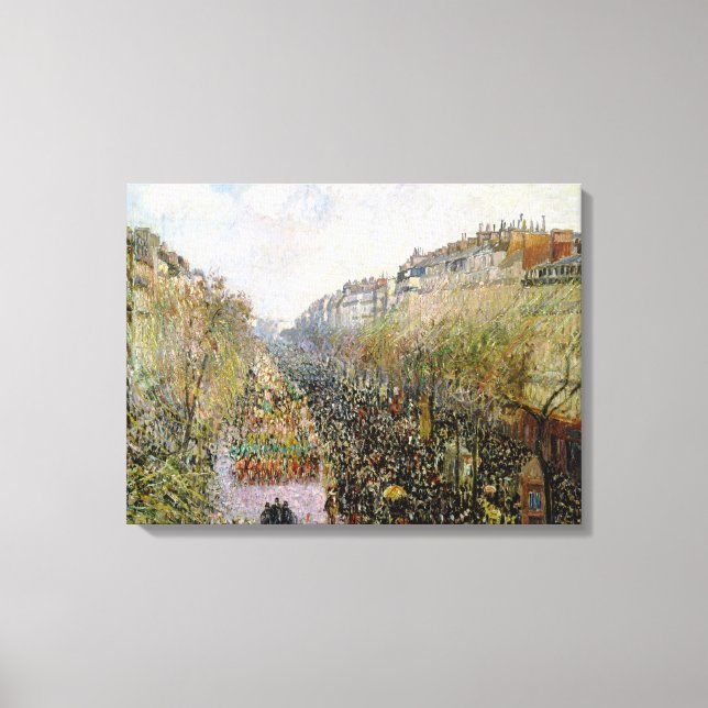 Pissarro - Boulevard Montmartre, Mardi Gras Leinwanddruck (Vorderseite)