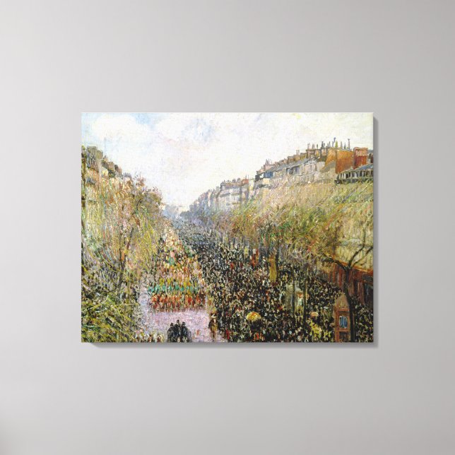 Pissarro - Boulevard Montmartre, Mardi Gras Leinwanddruck (Vorderseite)