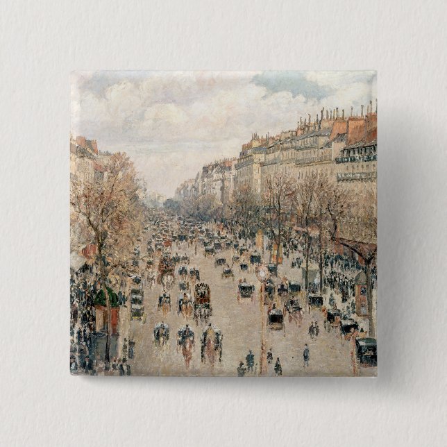 Pissarro - Boulevard Montmartre, Nachmittagssonne Button (Vorderseite)