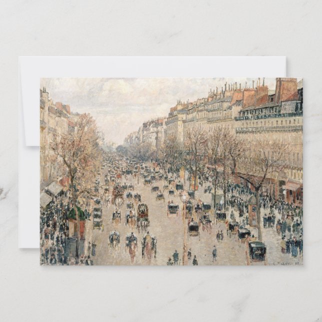Pissarro - Boulevard Montmartre, Nachmittagssonne Dankeskarte (Vorderseite)