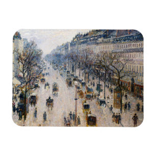 Pissarro - Boulevard Montmartre, Wintermorgen Magnet