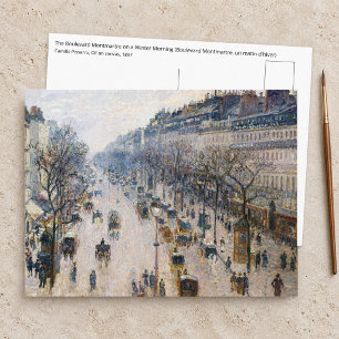 Pissarro - Boulevard Montmartre, Wintermorgen Postkarte