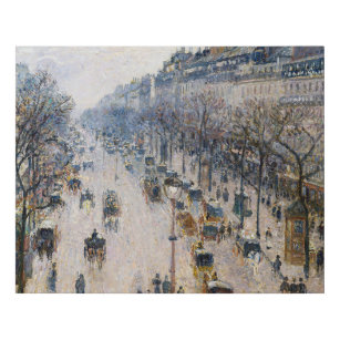 Pissarro - Boulevard Montmartre, Wintervormittag Künstlicher Leinwanddruck