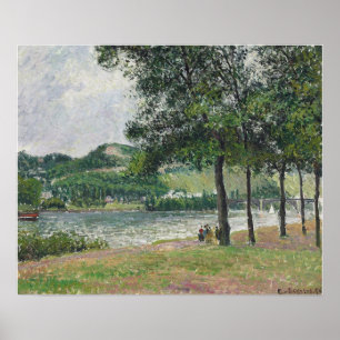 Pissarro - Cours-La-Reine in Rouen bei grauem Wett Poster