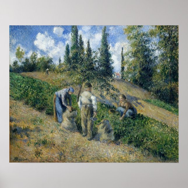 Pissarro - Die Erntepause 1881 Poster (Vorne)