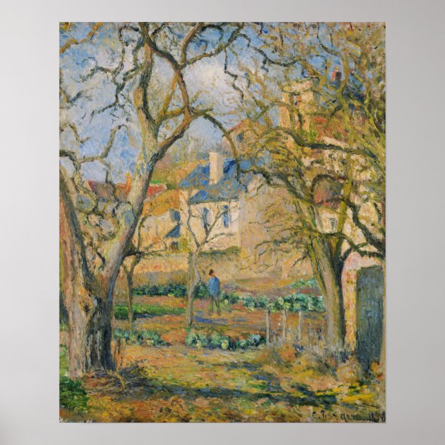 Pissarro - Gemüsegarten Poster (Vorne)