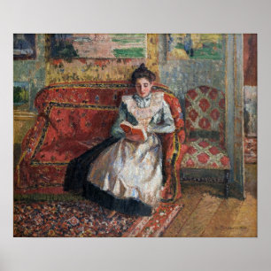 Pissarro - Jeanne lesend 1899 Poster