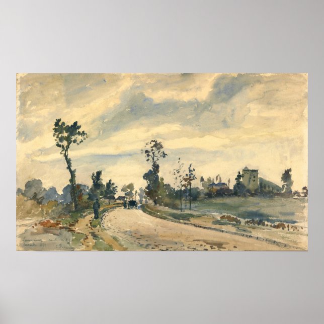 Pissarro - Louveciennes Route De Saint-Germain Poster (Vorne)