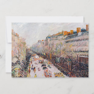 Pissarro - Montmartre, Mardi Gras am Boulevard Dankeskarte