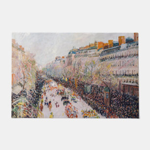 Pissarro - Montmartre, Mardi Gras am Boulevard Fußmatte
