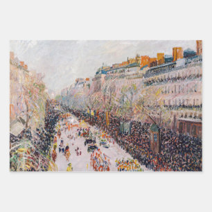 Pissarro - Montmartre, Mardi Gras am Boulevard Geschenkpapier Set