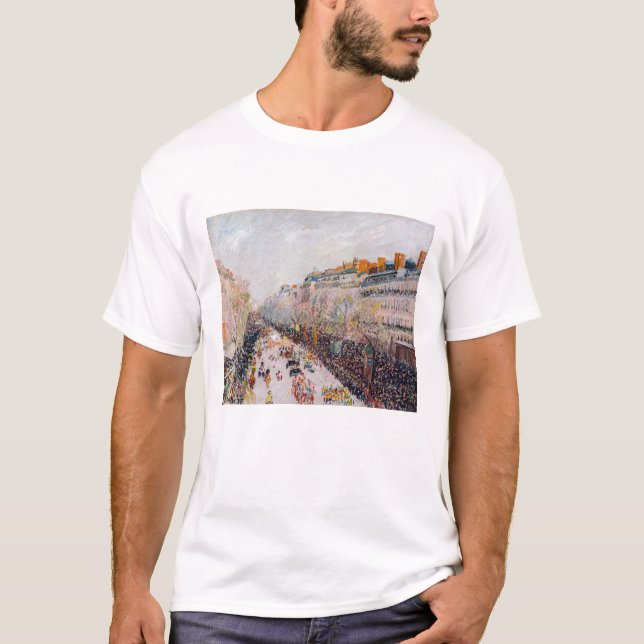 Pissarro - Montmartre, Mardi Gras am Boulevard T-Shirt (Vorderseite)