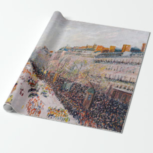 Pissarro - Montmartre, Mardi Gras auf dem Boulevar Geschenkpapier