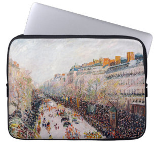 Pissarro - Montmartre, Mardi Gras auf dem Boulevar Laptopschutzhülle