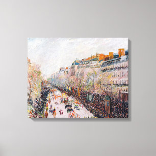 Pissarro - Montmartre, Mardi Gras auf dem Boulevar Leinwanddruck