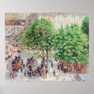 Pissarro - Place Duarte Francais Frühling 1898 Poster
