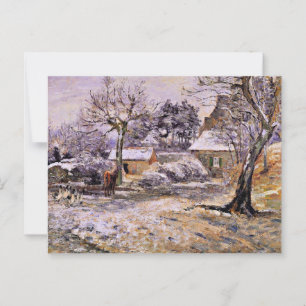 Pissarro - Schnee bei Montfoucault Postkarte