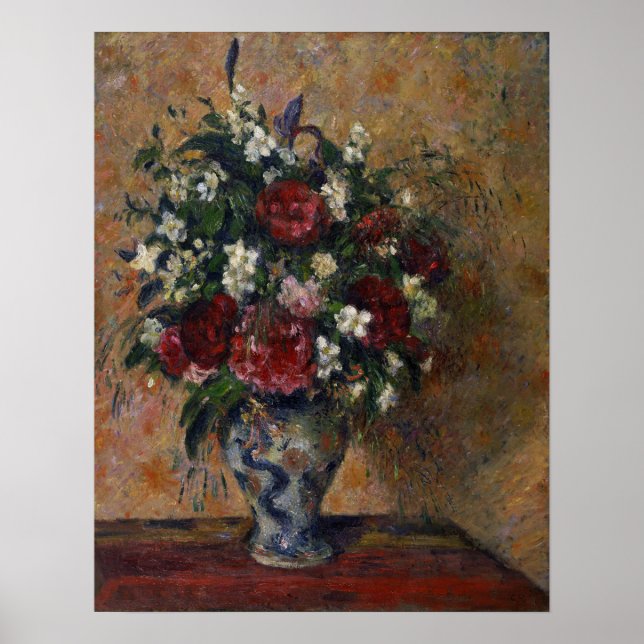 Pissarro - Stillleben mit Peonys und Mock Orange Poster (Vorne)