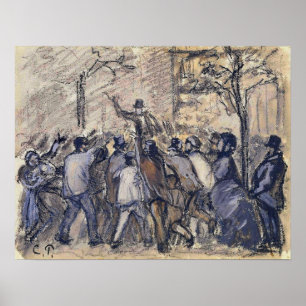 Pissarro - Urbaner Aufstand in Paris 1870 Poster