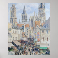 Pissarros Lebensmittelstraße, Rouen
