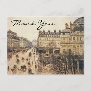 Pissarros Place du Théâtre Français, Paris: Regen Postkarte