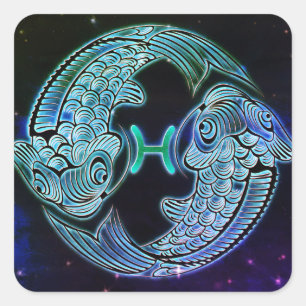 pisse les autocollants de zodiac de poisson