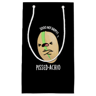 Pissed-achio Funny Pistachio Pun Dark BG Kleine Geschenktüte