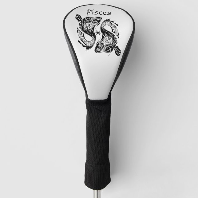 Pisst das Symbol und Zeichen der Fische Golf Headcover (Vorderseite)