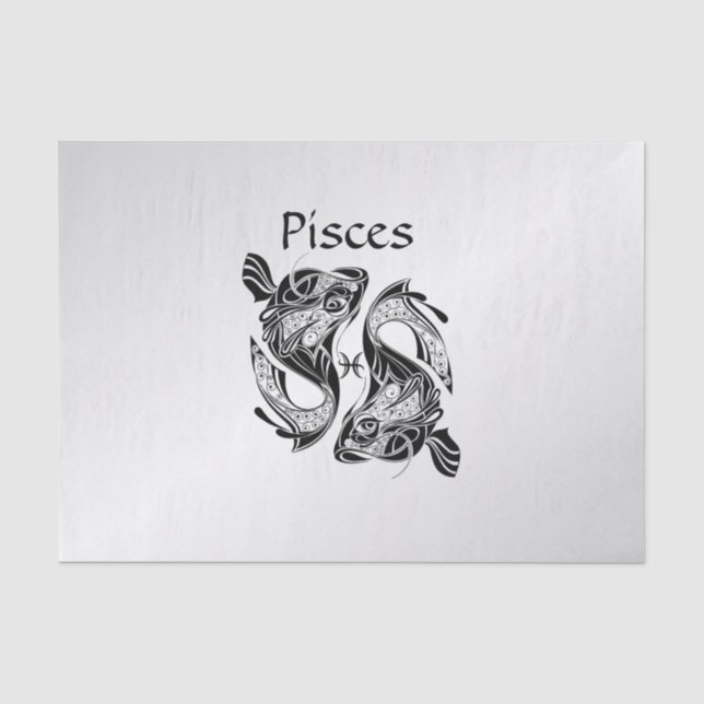 Pisst das Symbol und Zeichen der Fische Seidenpapier (Vorderseite)