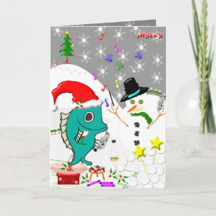 Pisst Weihnachtskarte. Feiertagskarte