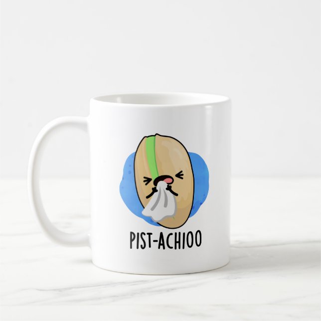 Pist-achioo Funny Sneezing Nut Pistachio Pun Kaffeetasse (Links)