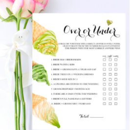 Pistachio Brautparty Over oder Under Game