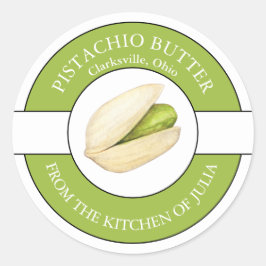 Pistachio-Butter-Etikett Runder Aufkleber