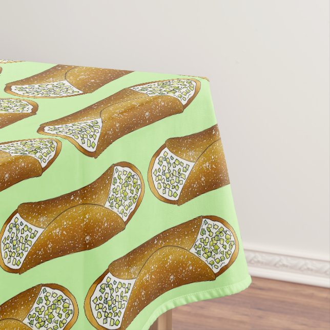 Pistachio Cannoli Italienische Bäckerei Food Desse Tischdecke (Beispiel)