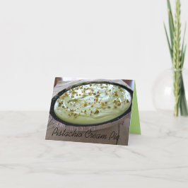 Pistachio Cream Pie Rezept auf einer Karte