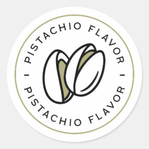Pistachio Geschmack hausgemachte Ästhetik Runder Aufkleber