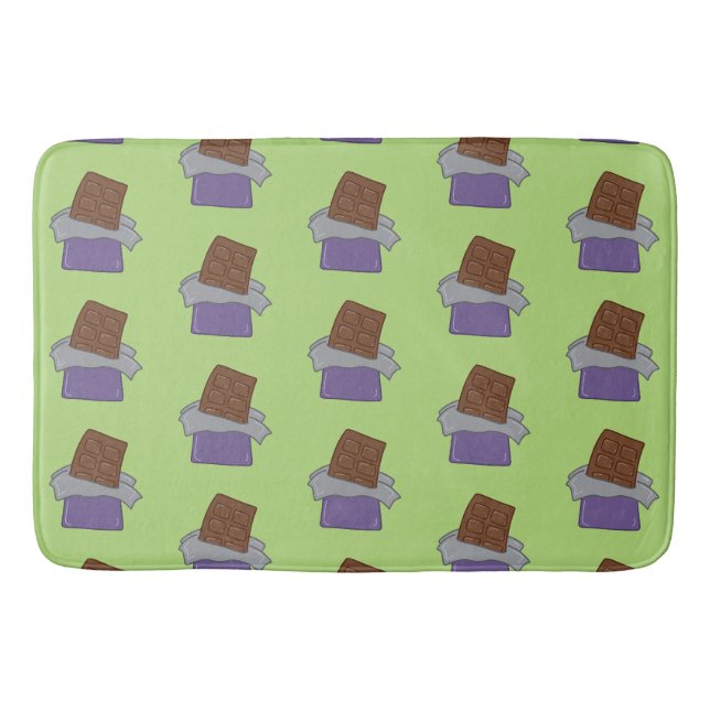 Pistachio Green Chocolate Bars Badematte (Vorderseite)