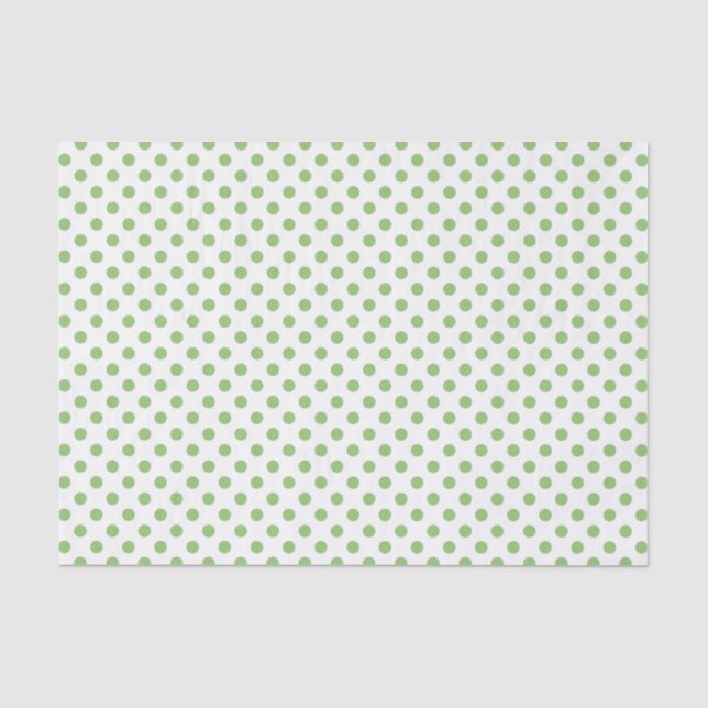Pistachio Green Polka Dots Circles Seidenpapier (Vorderseite)