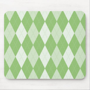 Pistachio Green Raute Pale Green Small Diamond Sh Mousepad