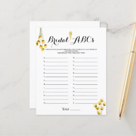 Pistachio Ice Cream Brautparty Bridal ABCs Spiel