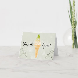 Pistachio Ice Cream Brautparty Danke Karte