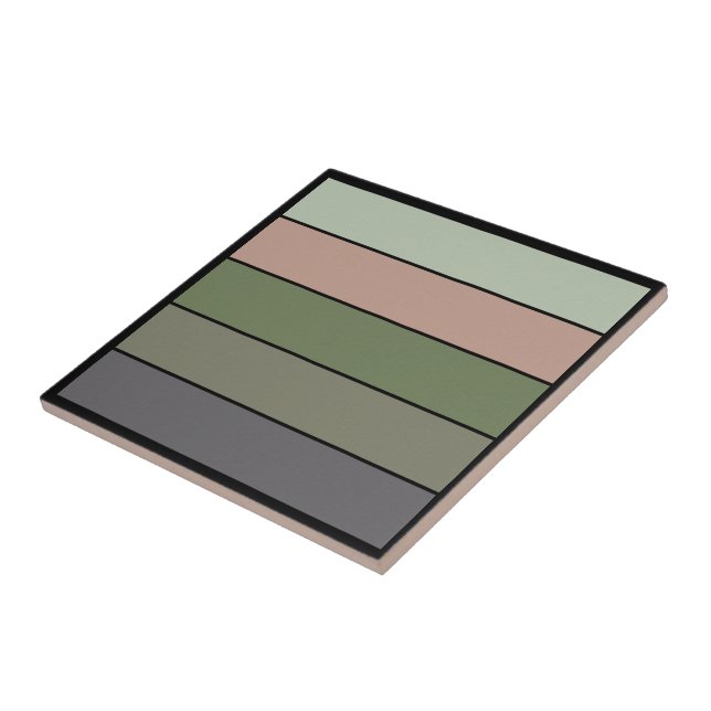 Pistachio Nut Muschel Green Peach Lila Streifen Fliese (Seite)