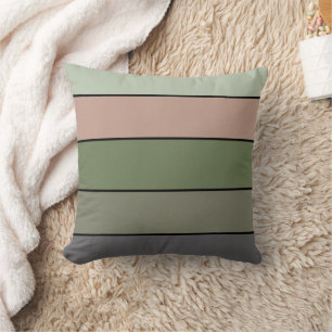 Pistachio Nut Muschel Green Peach Lila Streifen Kissen