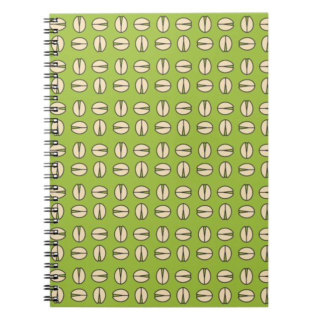 Pistachio Nut Seamless Pattern Notizblock (Vorderseite)