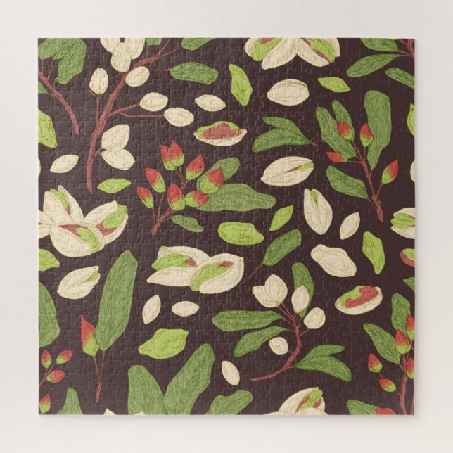 Pistachio Nuts: Schwarz Hand Gezeichnet Nahtlos. (Vertikal)