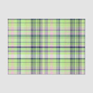 Pistachio Pink Navy Welpe Madras Seidenpapier