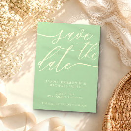 Pistazie & Creme Hochzeit benutzerdefinierte Fotok Save The Date